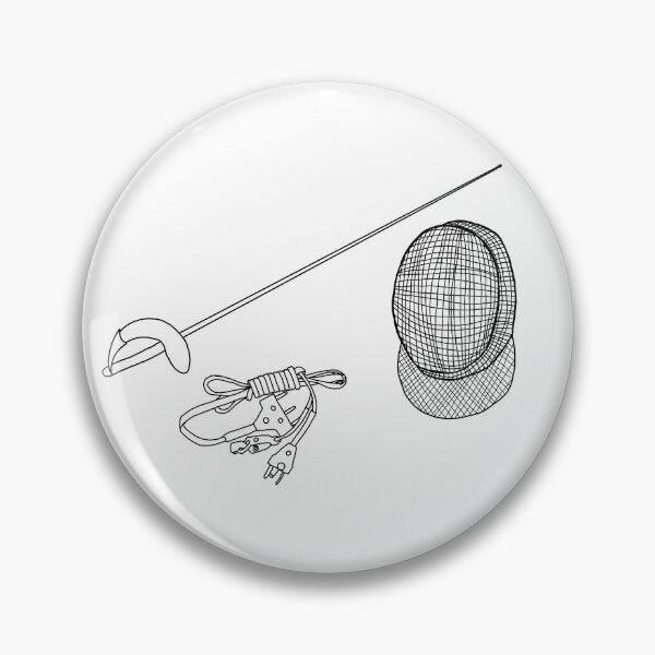 Item preview, Sabre Fencing Pattern in White designed and sold by Kat Iti.