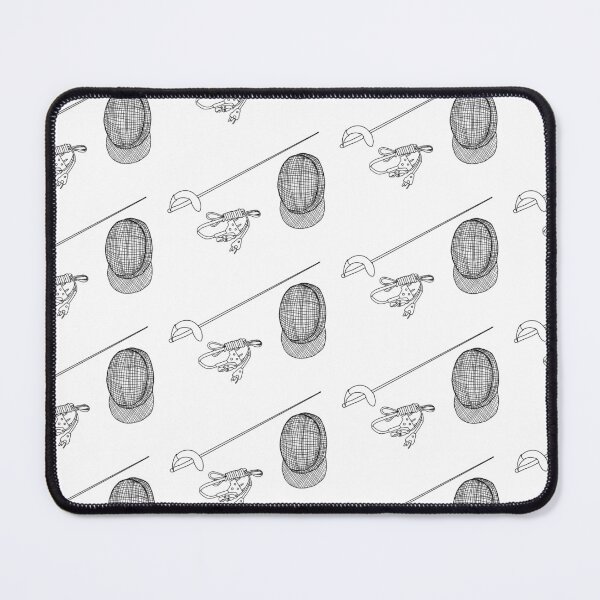 Item preview, Sabre Fencing Pattern in White designed and sold by Kat Iti.