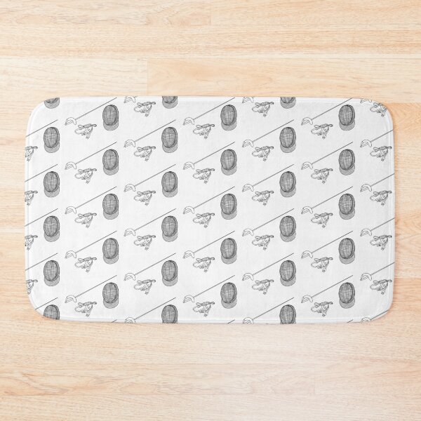 Item preview, Sabre Fencing Pattern in White designed and sold by Kat Iti.