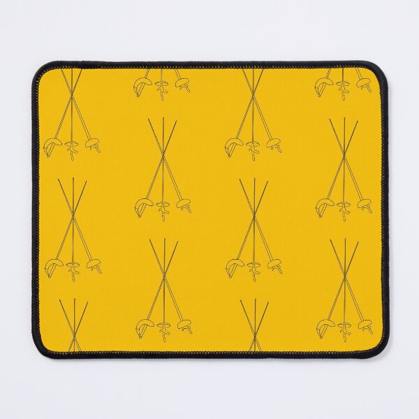 Item preview, Fencing Three Weapons Pattern in Yellow designed and sold by Kat Iti.