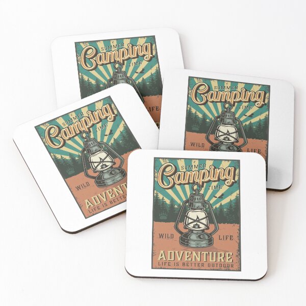 Item preview, Vintage Summer Camping Time Wildlife Adventure designed and sold by Vector Scout Lab.