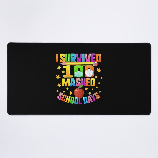 Item preview, I Survived 100 Masked School Days Shirt 100th Day Of School For Girls Cute Face Mask Virtual Teacher Distance Learning Gift designed and sold by tranchanquan.