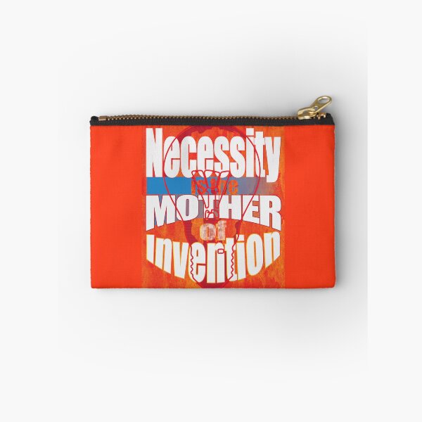 Item preview, Necessity is the mother of Invention with red orange grunge designed and sold by SueSakpal.