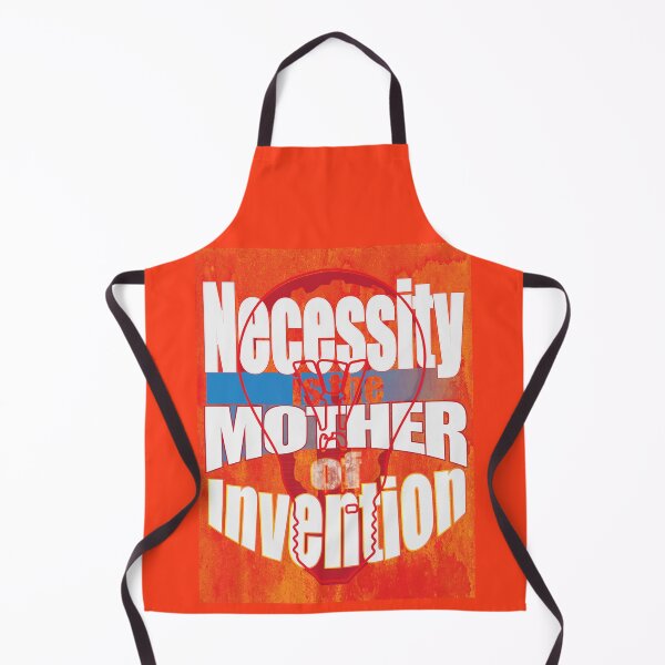 Item preview, Necessity is the mother of Invention with red orange grunge designed and sold by SueSakpal.