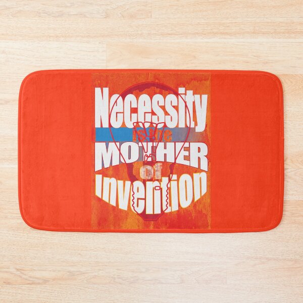 Item preview, Necessity is the mother of Invention with red orange grunge designed and sold by SueSakpal.