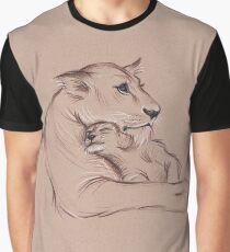 "Guardian" - Lioness and Cub prisma pencil drawing Graphic T-Shirt