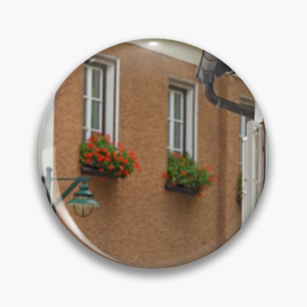 Item preview, Old houses with flowers on the windows in Hallstatt village Austria designed and sold by goceris.