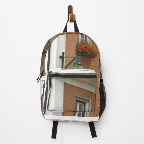 Item preview, Old houses with flowers on the windows in Hallstatt village Austria designed and sold by goceris.