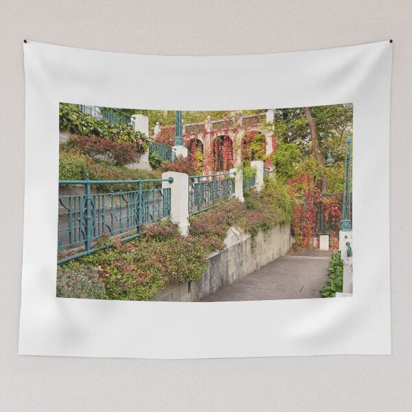 Item preview, Strudlhofstiege staircase detail autumn season Vienna Austria designed and sold by goceris.