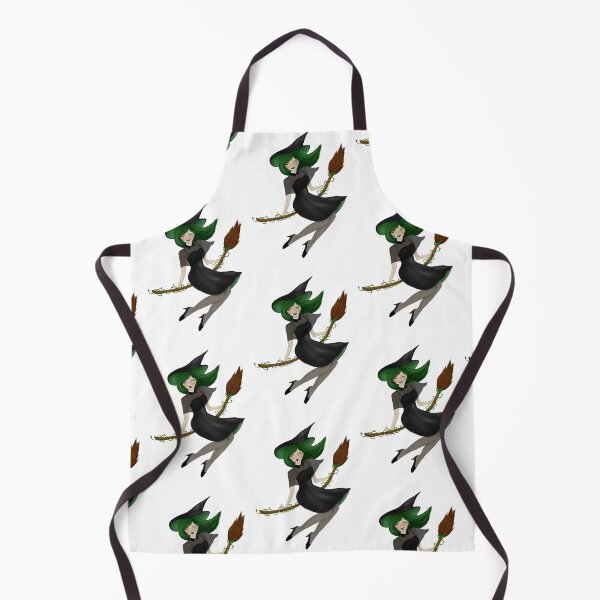 Item preview, Green haired witch on the broom designed and sold by artwaves.