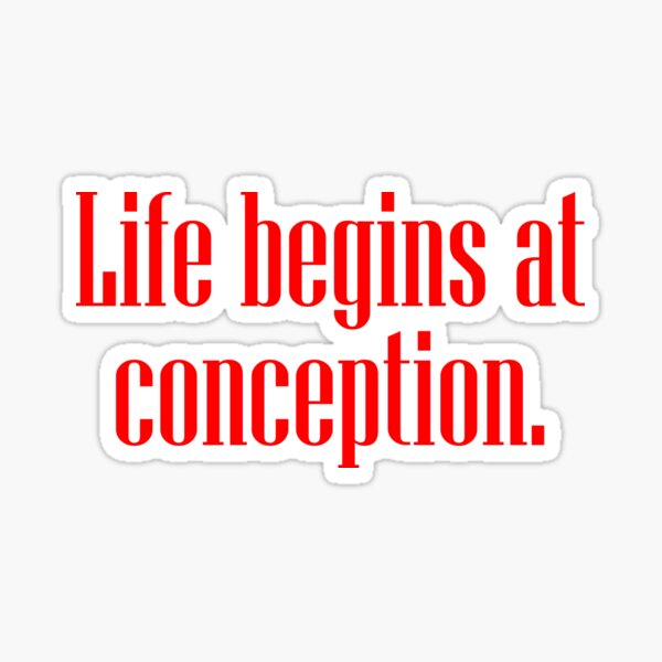 Item preview, Life Begins at Conception : Pro-Life designed and sold by TheCatholicLady.