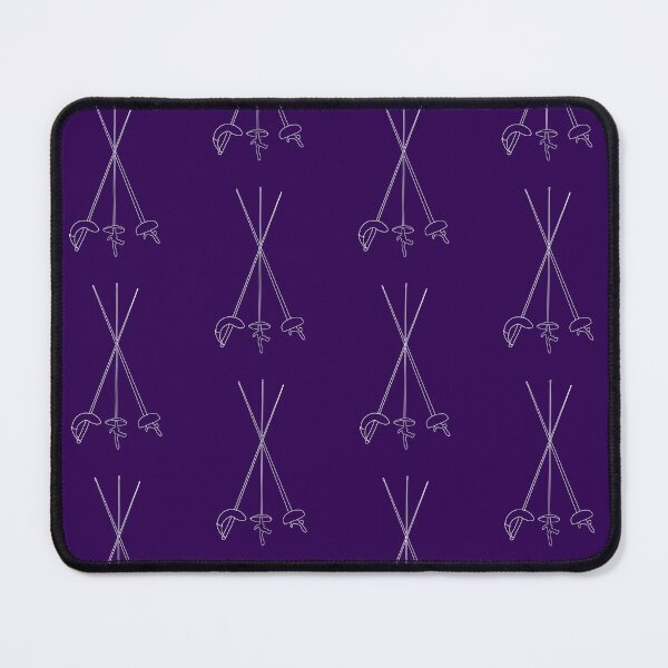 Item preview, Fencing Three Weapons Pattern in Indigo designed and sold by Kat Iti.