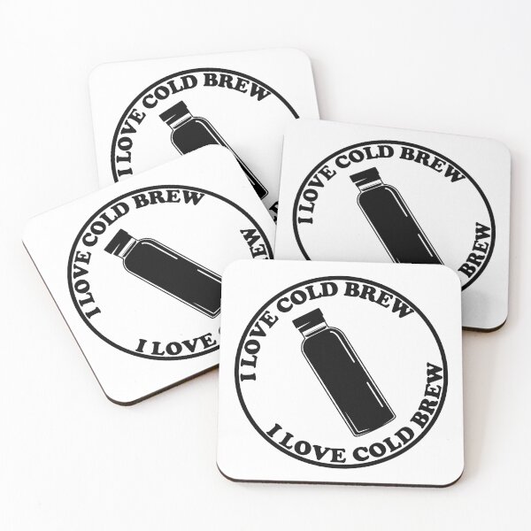 Item preview, I Love Cold Brew Coffee, Black, Badge designed and sold by anghelapparel.