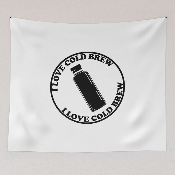 Item preview, I Love Cold Brew Coffee, Black, Badge designed and sold by anghelapparel.