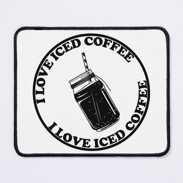 Item preview, I Love Iced Coffee, Black, Badge designed and sold by anghelapparel.