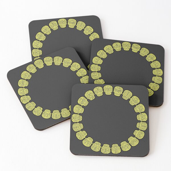 Item preview, Halloween Skull Circle - Yellow Black designed and sold by Chubuter.