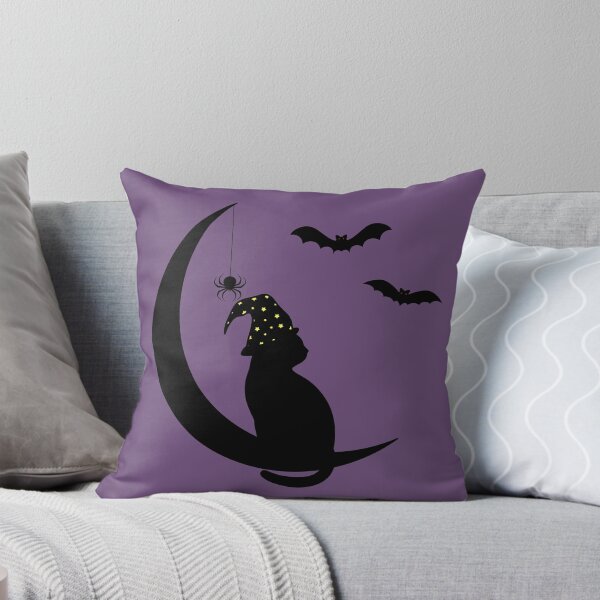 Item preview, Halloween Black Cat on the Moon designed and sold by LamaraK.
