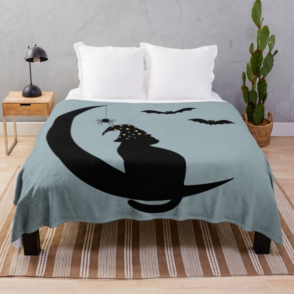 Item preview, Halloween Black Cat on the Moon designed and sold by LamaraK.
