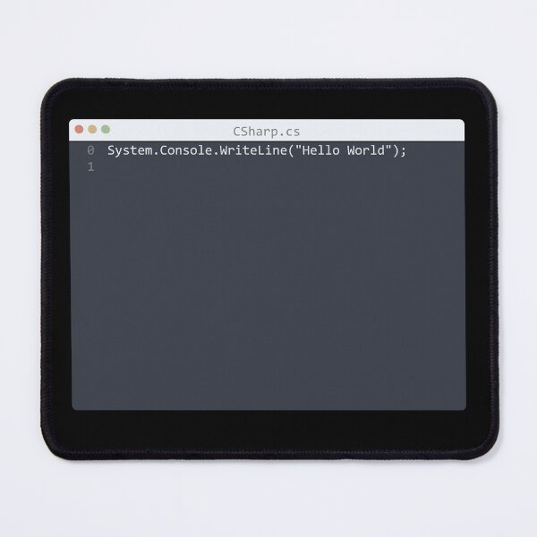 Item preview, . CSharp language Hello World program sample in editor window designed and sold by IuriiVlasenko.