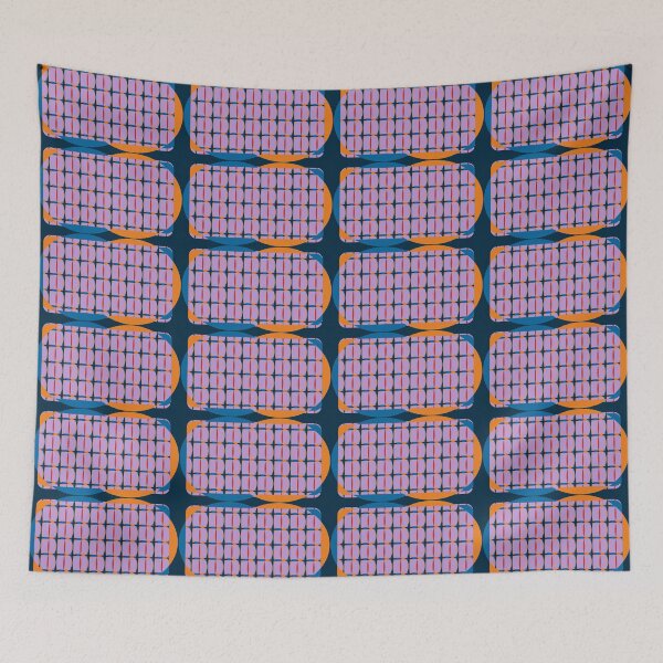 Item preview, Geometric Patterns Orange And Blue designed and sold by ClassyPatterns.