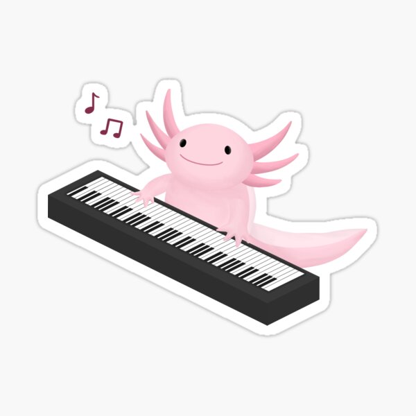 Vista previa del artículo con la obra «Teclado Axolotl», diseñado y vendido por Charloote.
