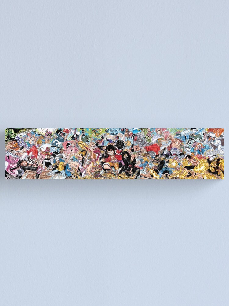 One Piece 50 Character Feiert 100 Bande Leinwanddruck Von Mangafleex Redbubble