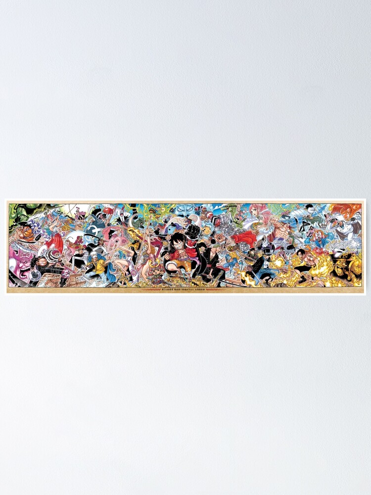 One Piece 50 Character Feiert 100 Bande Poster Von Mangafleex Redbubble