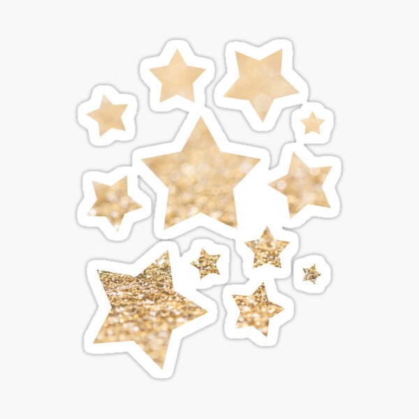 Soft Gold Faux Glitter Sparkles Sticker For Sale By Pldesign Redbubble