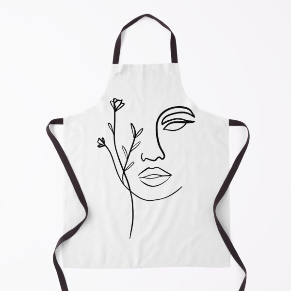 Item preview, Line art woman face with flowers designed and sold by PrintsEntmt.