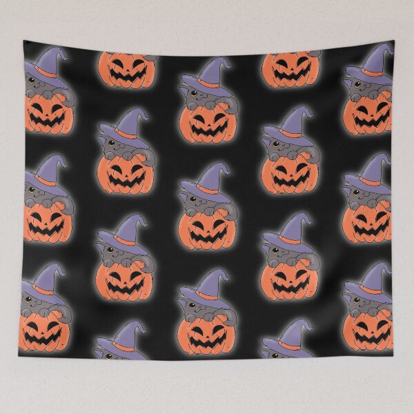 Item preview, Happy Halloween Cute Witch Cat on a Pumpkin Spooky designed and sold by Duundeed.