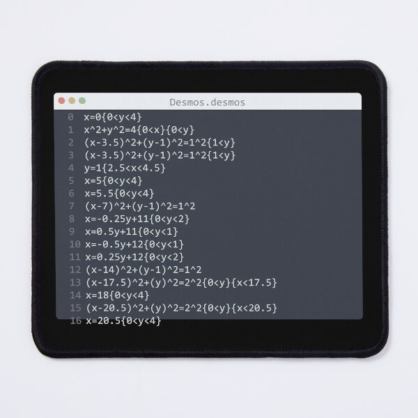 Item preview, . Desmos language Hello World program sample in editor window designed and sold by IuriiVlasenko.