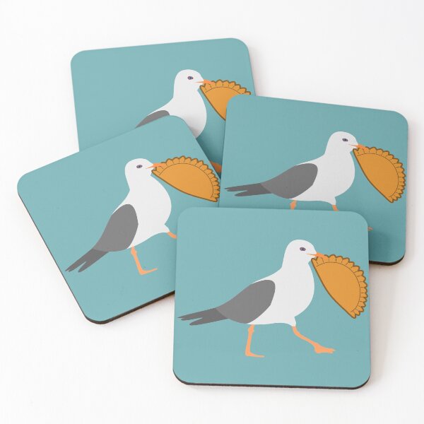Item preview, Seagull Stealing Cornish Pasty Funny Cornwall Beach Themed designed and sold by cashewdays.