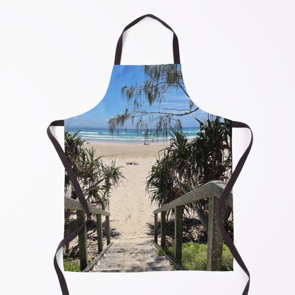 Item preview, Summertime Beach Scene With Tropical Leaves designed and sold by PrintHatcher.