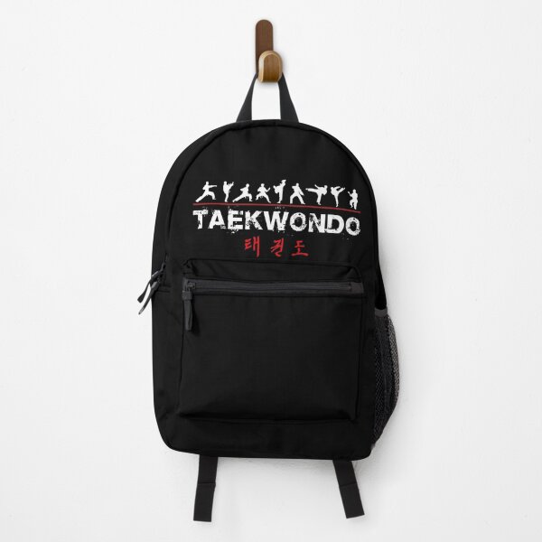 Vista previa del artículo con la obra «Taekwondo Text and Fighters Blanco», diseñado y vendido por DCornel.