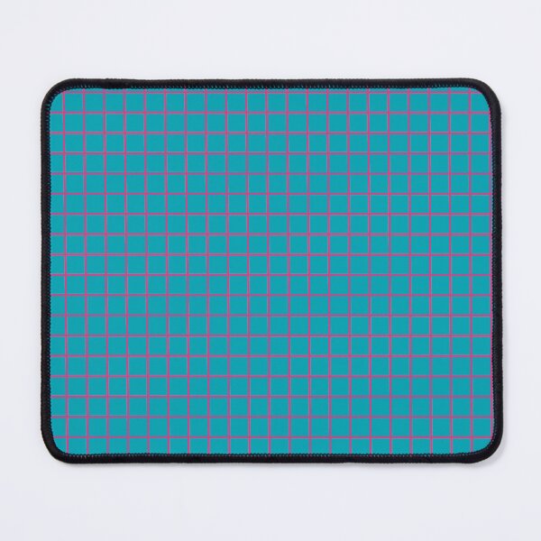 Item preview, Pink Grid on Blue designed and sold by KeksWorkroom.