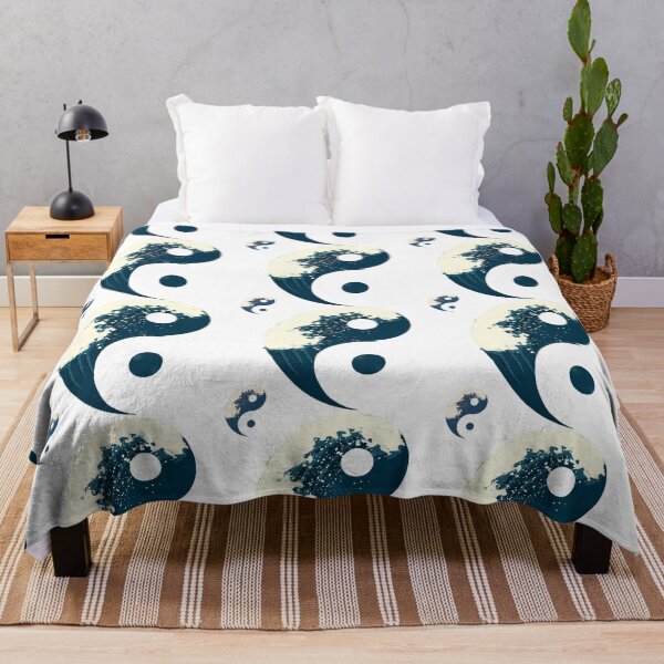 Item preview, Yin Yang Wave Seamless Pattern designed and sold by mikaylart.