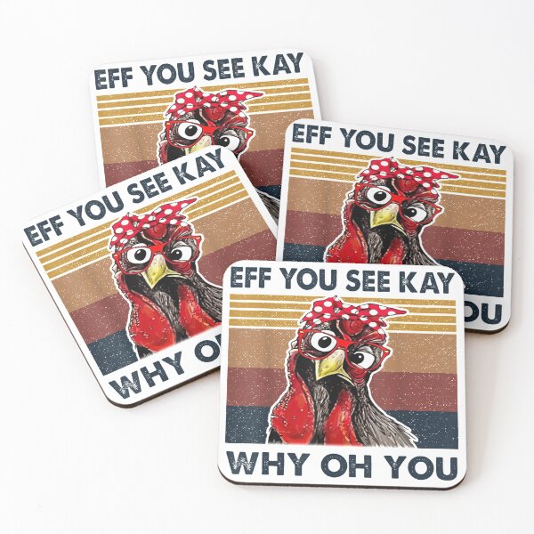 Item preview, Eff You See Kay Why Oh Y.o.u Chicken Retro Vintage designed and sold by Larslundberg.