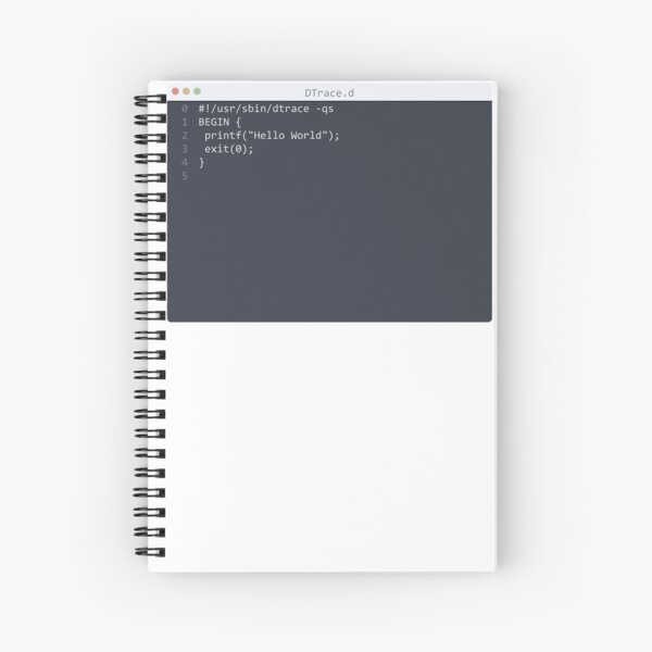 Item preview, . DTrace language Hello World program sample in editor window designed and sold by IuriiVlasenko.