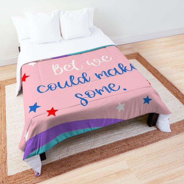 red, white and royal blue quote Comforter