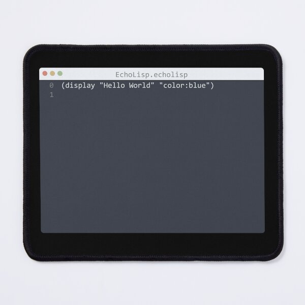Item preview, . EchoLisp language Hello World program sample in editor window designed and sold by IuriiVlasenko.