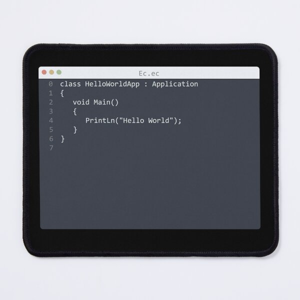 Item preview, . Ec language Hello World program sample in editor window designed and sold by IuriiVlasenko.