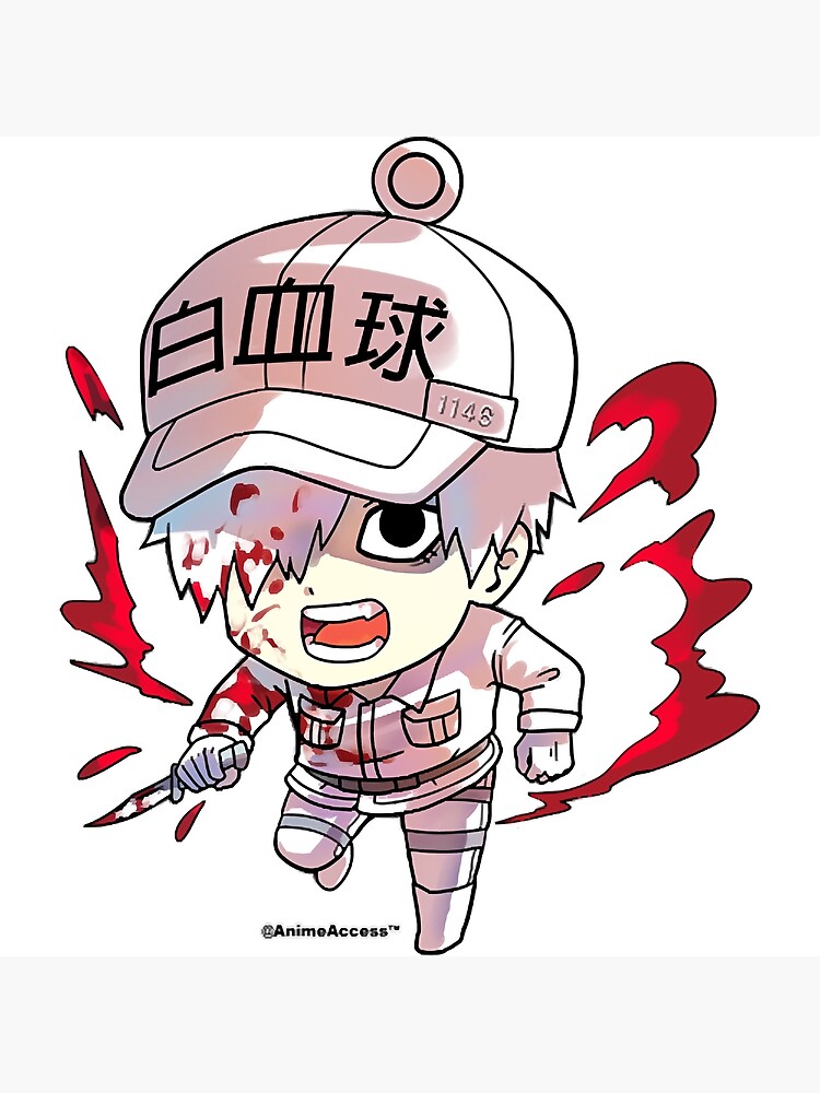 Hataraku Saibou Cells at Work - White Blood Cell  Poster for Sale by  CherylKato