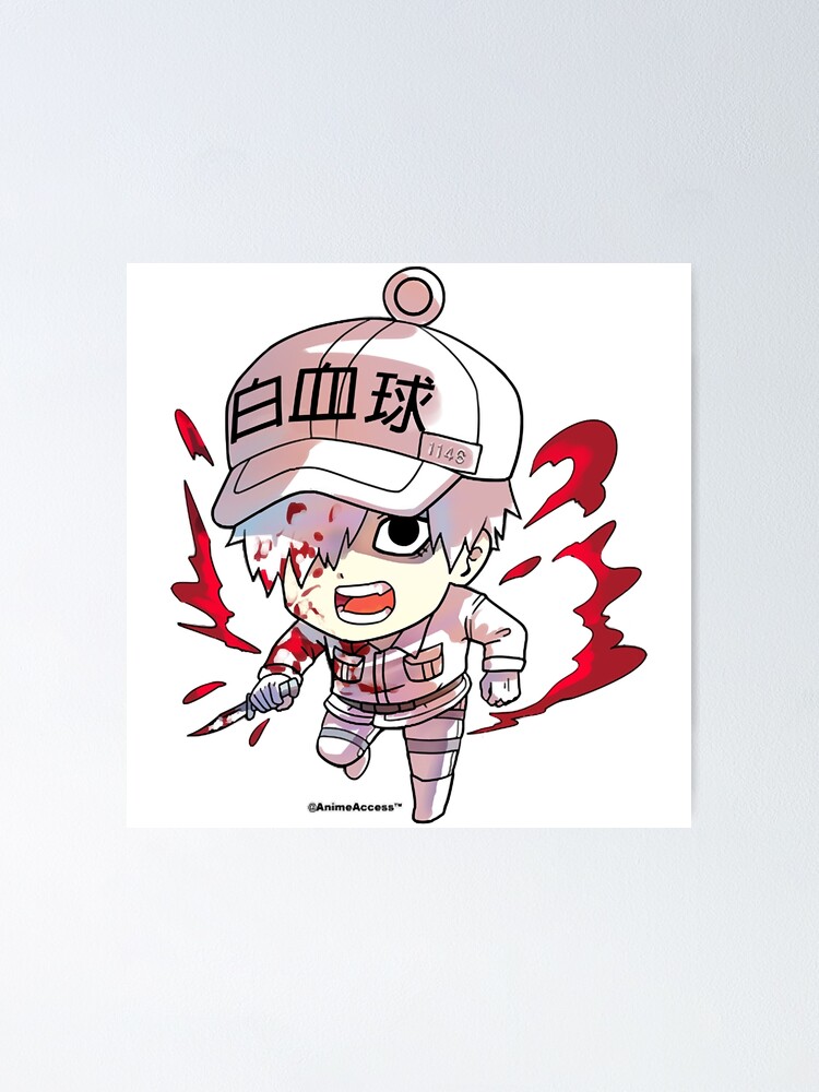 Hataraku Saibou Cells at Work - White Blood Cell  Poster for Sale by  CherylKato