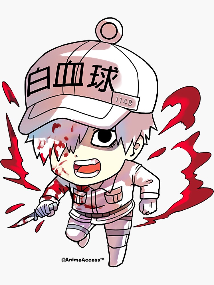 Red Blood Cell Cells At Work Anime girl Waifu Sticker for Sale by  Spacefoxart