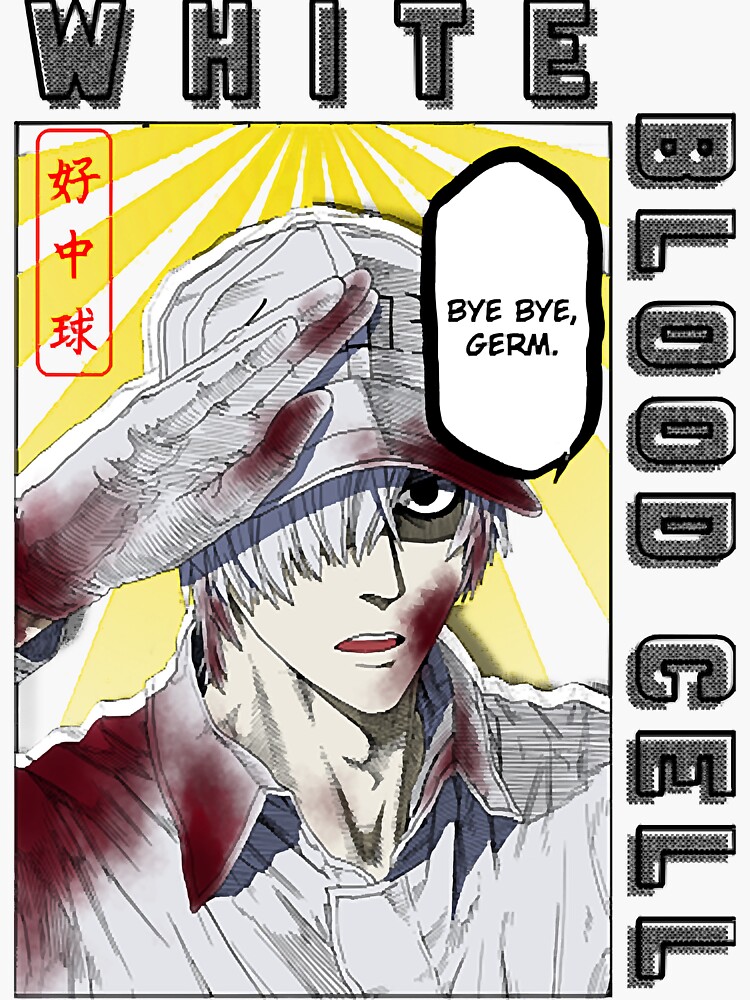 Hataraku Saibou Cells at Work - White Blood Cell  Poster for Sale by  CherylKato