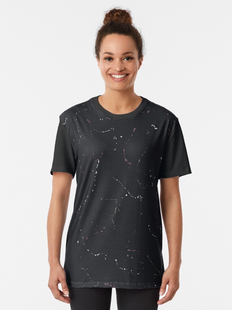 splat planet colour in t shirt