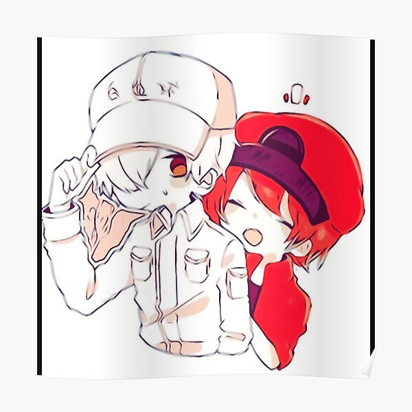 Hataraku Saibou Cells at Work - White Blood Cell  Poster for Sale by  CherylKato