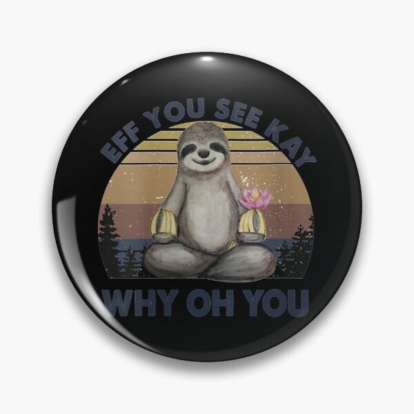 Item preview, Womens Eff You See Kay Why Oh You Funny Vintage Sloth Lover Yoga V-Neck designed and sold by Larslundberg.