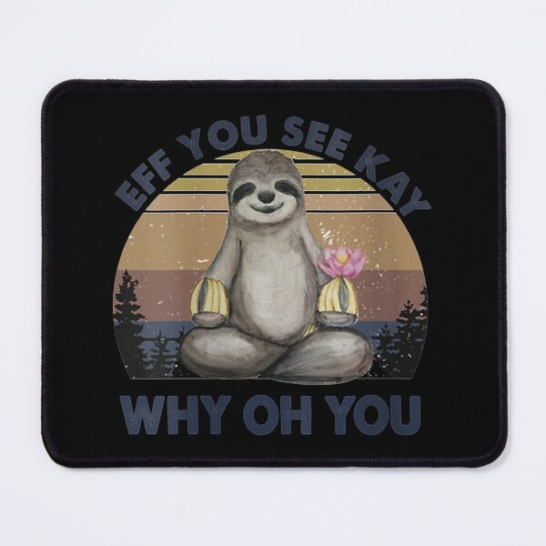 Item preview, Womens Eff You See Kay Why Oh You Funny Vintage Sloth Lover Yoga V-Neck designed and sold by Larslundberg.