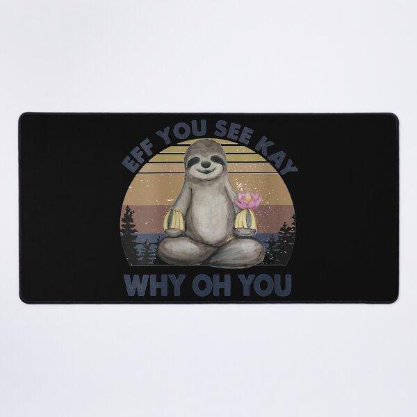 Item preview, Womens Eff You See Kay Why Oh You Funny Vintage Sloth Lover Yoga V-Neck designed and sold by Larslundberg.